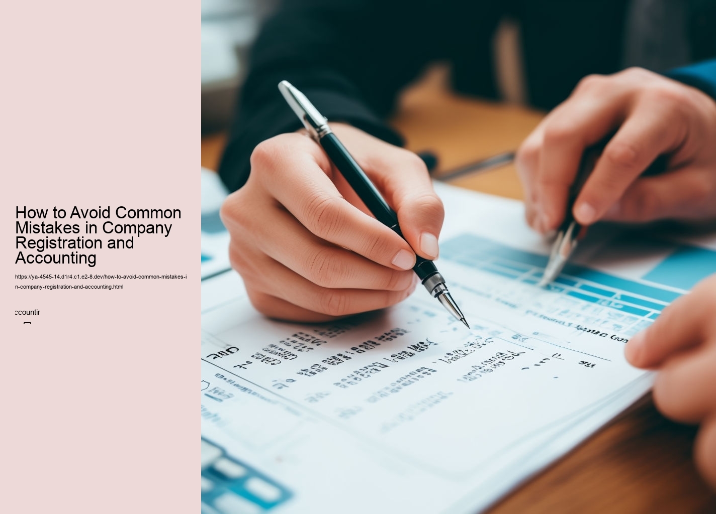 How to Avoid Common Mistakes in Company Registration and Accounting